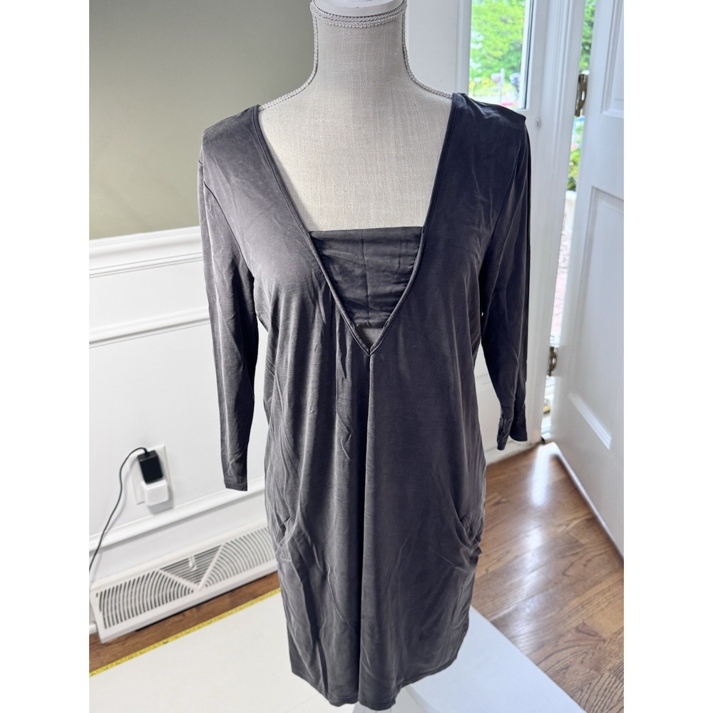 Anthropologie Dolan Halter Cupro Mini Dress Size Small